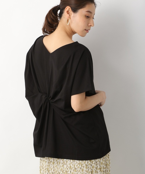 LEPSIM(レプシィム)の「ツイストデザインプルオーバーSS 835860(Tシャツ/カットソー)」|ブラック