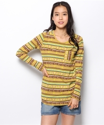 チチカカ | ココペリボーダーJQロングTシャツ(Tシャツ/カットソー)