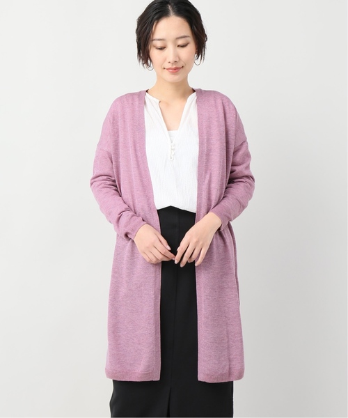 JOINT WORKS（ジョイントワークス）の「レビータロングカーディガン（カーディガン/ボレロ・レディース・ブラック/ベージュ/パープル/サックスブルー・FREE）」の4枚目の写真