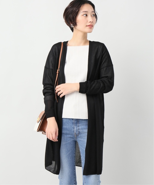 JOINT WORKS（ジョイントワークス）の「レビータロングカーディガン（カーディガン/ボレロ・レディース・ブラック/ベージュ/パープル/サックスブルー・FREE）」の2枚目の写真