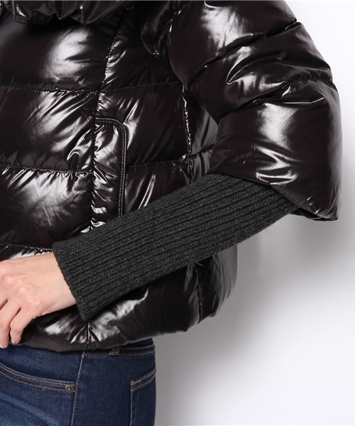 alcali（アルカリ）の「TATRAS /  ビッグカラーブルゾン (TENUTA)（ダウンジャケット/コート・レディース・ブラック/グレイッシュベージュ・3/2）」の11枚目の写真