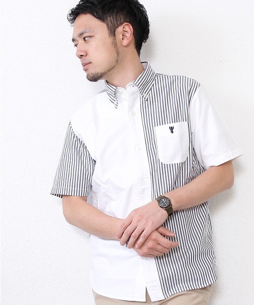 coen（コーエン）の「クレイジーオックスフォードシャツ（シャツ/ブラウス・メンズ・ストライプ/チェック・X-SMALL/MEDIUM/SMALL/X-LARGE/LARGE）」の2枚目の写真