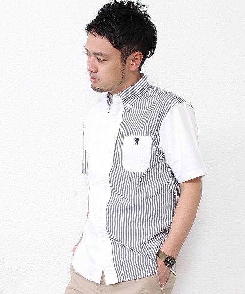 coen（コーエン）の「クレイジーオックスフォードシャツ（シャツ/ブラウス・メンズ・ストライプ/チェック・X-SMALL/MEDIUM/SMALL/X-LARGE/LARGE）」の6枚目の写真