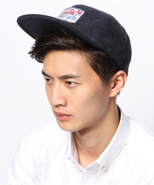 BEAMS（ビームス）の「BEAMS / フランネル ワッペン キャップ（キャップ・メンズ・グレー/ブラック/グリーン/ネイビー・ONE SIZE）」の9枚目の写真