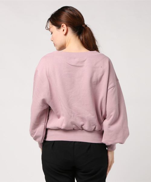 one after another NICE CLAUP(ワンアフターアナザーナイスクラップ)の「ピグメント裏毛ワンショルプルオーバー(Tシャツ/カットソー・レディース・ブラウン/ピンク/アイボリー/スミクロ/ミント・FREE)」の11枚目の写真
