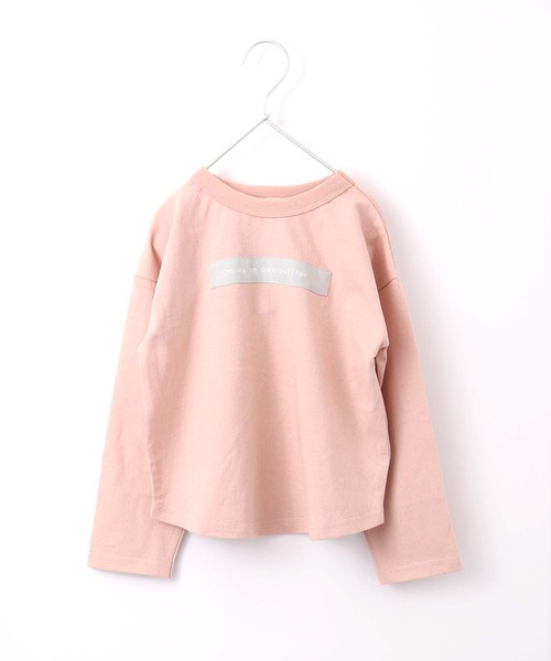 MAKE YOUR DAY（メイクユアデイ）の「【リンクコーデ】ロゴプリントビッグシルエットTシャツ■80～140cm（Tシャツ/カットソー・キッズ・ライトグレー/ピンク/ブルー・100/110/120/80/130/140/90）」の3枚目の写真