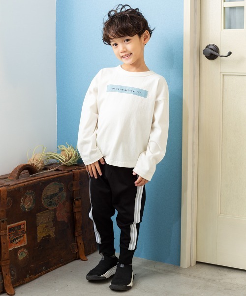 MAKE YOUR DAY（メイクユアデイ）の「【リンクコーデ】ロゴプリントビッグシルエットTシャツ■80～140cm（Tシャツ/カットソー・キッズ・ライトグレー/ピンク/ブルー・100/110/120/80/130/140/90）」の6枚目の写真