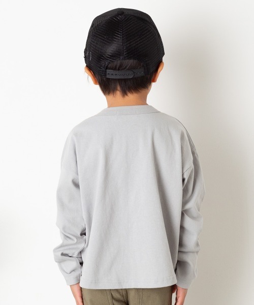 MAKE YOUR DAY（メイクユアデイ）の「【リンクコーデ】ロゴプリントビッグシルエットTシャツ■80～140cm（Tシャツ/カットソー・キッズ・ライトグレー/ピンク/ブルー・100/110/120/80/130/140/90）」の8枚目の写真