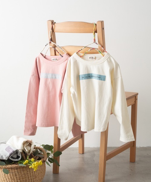 MAKE YOUR DAY（メイクユアデイ）の「【リンクコーデ】ロゴプリントビッグシルエットTシャツ■80～140cm（Tシャツ/カットソー・キッズ・ライトグレー/ピンク/ブルー・100/110/120/80/130/140/90）」の10枚目の写真