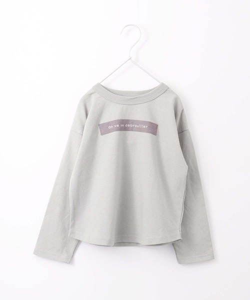 MAKE YOUR DAY（メイクユアデイ）の「【リンクコーデ】ロゴプリントビッグシルエットTシャツ■80～140cm（Tシャツ/カットソー・キッズ・ライトグレー/ピンク/ブルー・100/110/120/80/130/140/90）」の11枚目の写真