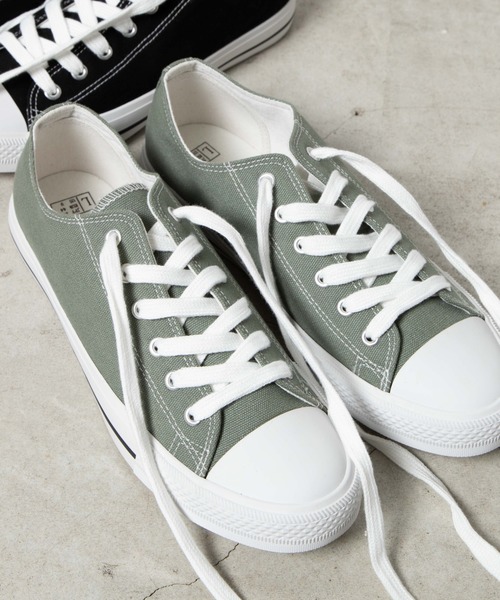 WEGO(ウィゴー)の「WEGO/キャンバスローカットスニーカー(スニーカー・メンズ・ホワイト/グリーン系その他/ライトパープル/キナリ/ブラック系その他/レッド/ブラック/ダークベージュ・MEDIUM/SMALL/LARGE)」の7枚目の写真