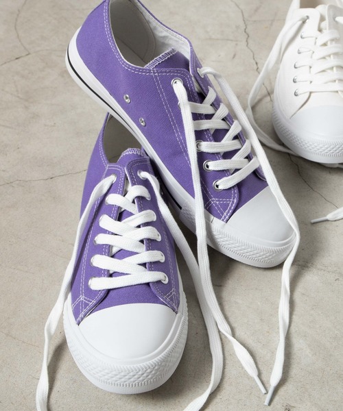 WEGO(ウィゴー)の「WEGO/キャンバスローカットスニーカー(スニーカー・メンズ・ホワイト/グリーン系その他/ライトパープル/キナリ/ブラック系その他/レッド/ブラック/ダークベージュ・MEDIUM/SMALL/LARGE)」の8枚目の写真