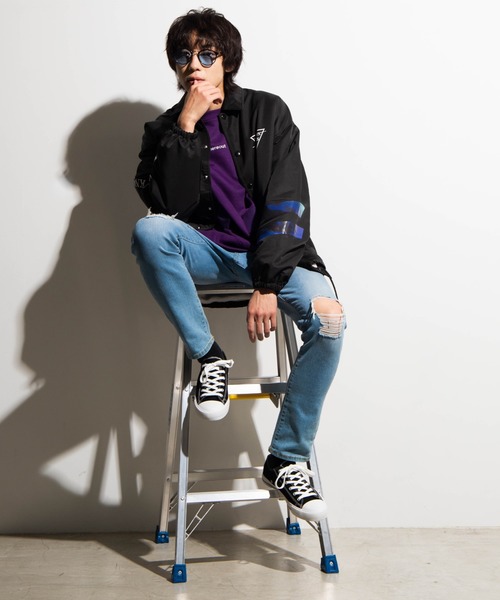 WEGO(ウィゴー)の「WEGO/キャンバスローカットスニーカー(スニーカー・メンズ・ホワイト/グリーン系その他/ライトパープル/キナリ/ブラック系その他/レッド/ブラック/ダークベージュ・MEDIUM/SMALL/LARGE)」の10枚目の写真