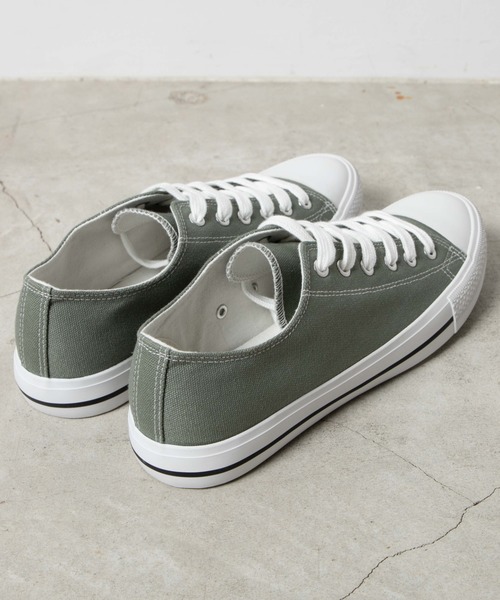 WEGO(ウィゴー)の「WEGO/キャンバスローカットスニーカー(スニーカー・メンズ・ホワイト/グリーン系その他/ライトパープル/キナリ/ブラック系その他/レッド/ブラック/ダークベージュ・MEDIUM/SMALL/LARGE)」の22枚目の写真