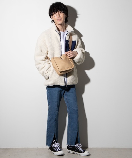 WEGO(ウィゴー)の「WEGO/ベア刺繍2WAYパイピングミニトートバッグ(トートバッグ・メンズ・ベージュ/ブラック/ナチュラル・FREE)」の13枚目の写真