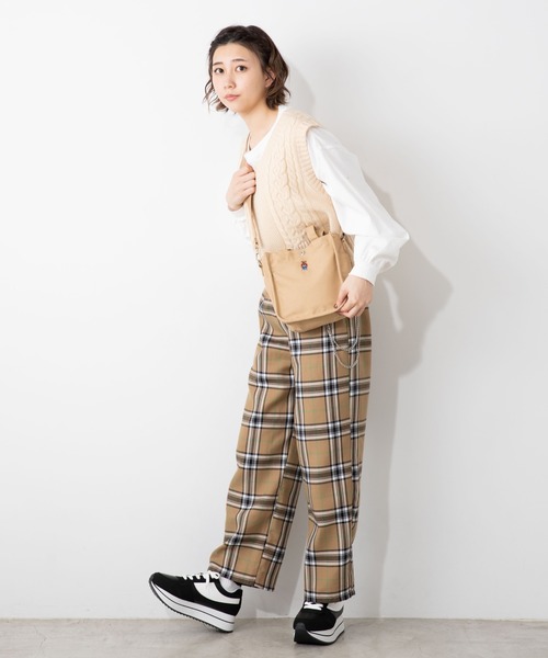 WEGO(ウィゴー)の「WEGO/ベア刺繍2WAYパイピングミニトートバッグ(トートバッグ・メンズ・ベージュ/ブラック/ナチュラル・FREE)」の19枚目の写真