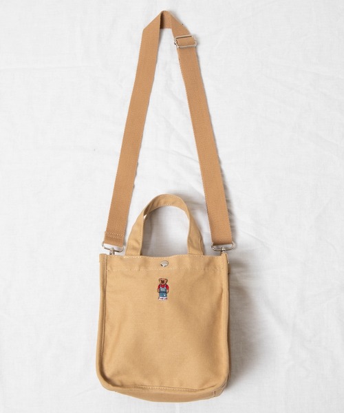 WEGO(ウィゴー)の「WEGO/ベア刺繍2WAYパイピングミニトートバッグ(トートバッグ・メンズ・ベージュ/ブラック/ナチュラル・FREE)」の14枚目の写真
