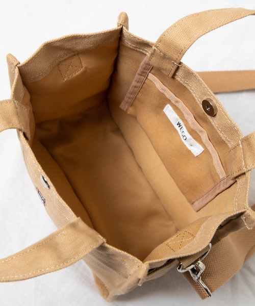 WEGO(ウィゴー)の「WEGO/ベア刺繍2WAYパイピングミニトートバッグ(トートバッグ・メンズ・ベージュ/ブラック/ナチュラル・FREE)」の9枚目の写真