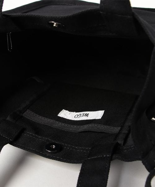 WEGO(ウィゴー)の「WEGO/ベア刺繍2WAYパイピングミニトートバッグ(トートバッグ・メンズ・ベージュ/ブラック/ナチュラル・FREE)」の6枚目の写真