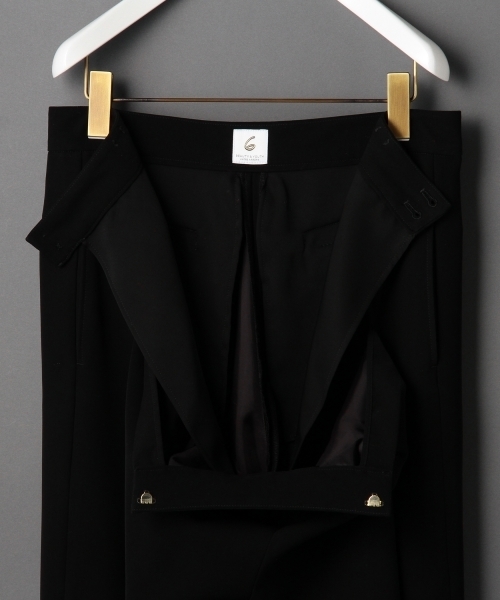 BEAUTY&YOUTH UNITED ARROWS(ビューティーアンドユースユナイテッドアローズ)の「<6(ROKU)> GEORGETTE TUCK PANTS/パンツ◆(スラックス・レディース・オフホワイト/ブラック/オレンジ系その他・36/38)」の4枚目の写真