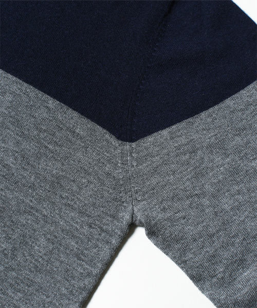 NANO universe（ナノユニバース）の「バイカラータートルニット（ニット/セーター・メンズ・グレー/ブラウン/ネイビー・50/48/46/44）」の11枚目の写真