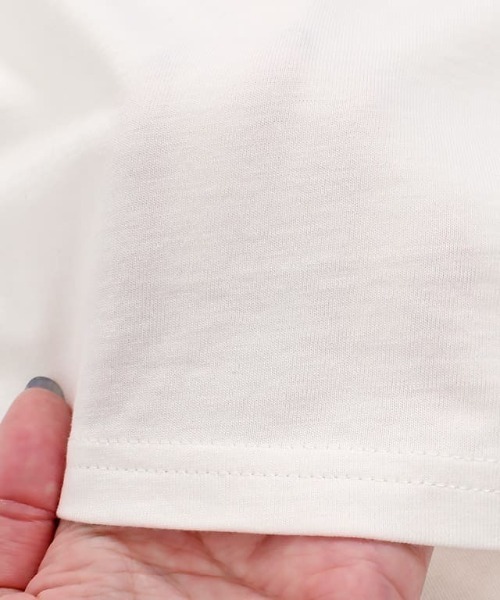 Pierrot（ピエロ）の「フレンチスリーブTシャツ（Tシャツ/カットソー・レディース・ネイビー/ブラック/グレー系その他/ブラウン/ベージュ系その他/オフホワイト・L/M）」の15枚目の写真