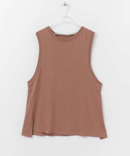 LAATO（ラート）の「TWIST NO-SLEEVE T-SHIRTS（Tシャツ/カットソー・レディース・オフホワイト/グレー/オレンジ・FREE）」の3枚目の写真