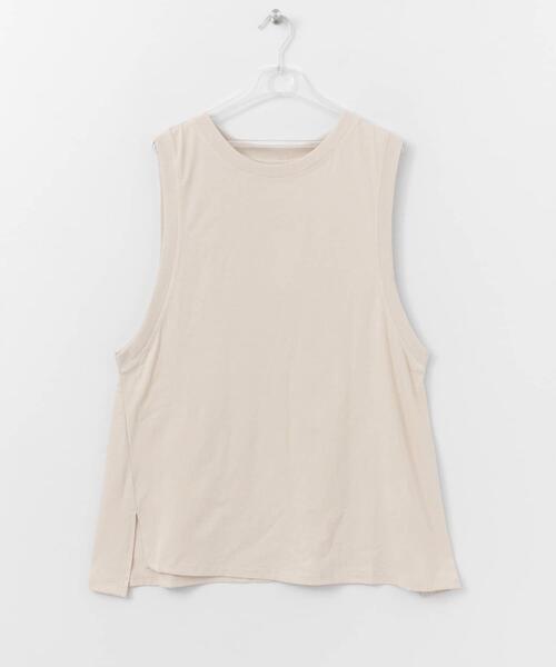 LAATO（ラート）の「TWIST NO-SLEEVE T-SHIRTS（Tシャツ/カットソー・レディース・オフホワイト/グレー/オレンジ・FREE）」の4枚目の写真