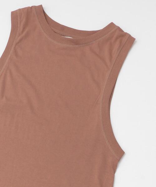 LAATO（ラート）の「TWIST NO-SLEEVE T-SHIRTS（Tシャツ/カットソー・レディース・オフホワイト/グレー/オレンジ・FREE）」の9枚目の写真