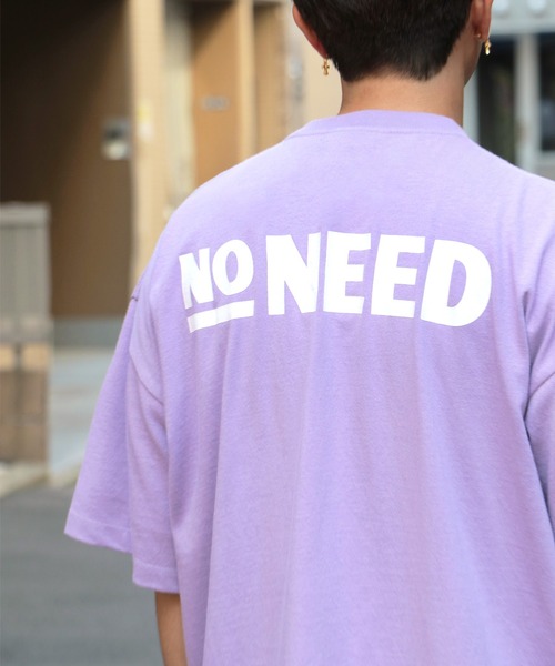 NO NEED(ノーニード)の「【Human Graphics】×【NO NEED】ビッグシルエットロゴプリントTシャツ(Tシャツ/カットソー・メンズ・ホワイト/ブラック/パープル/ピンク/ミント・M/L)」の4枚目の写真