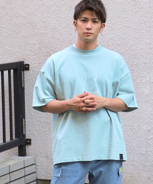 NO NEED(ノーニード)の「【Human Graphics】×【NO NEED】ビッグシルエットロゴプリントTシャツ(Tシャツ/カットソー・メンズ・ホワイト/ブラック/パープル/ピンク/ミント・M/L)」の3枚目の写真