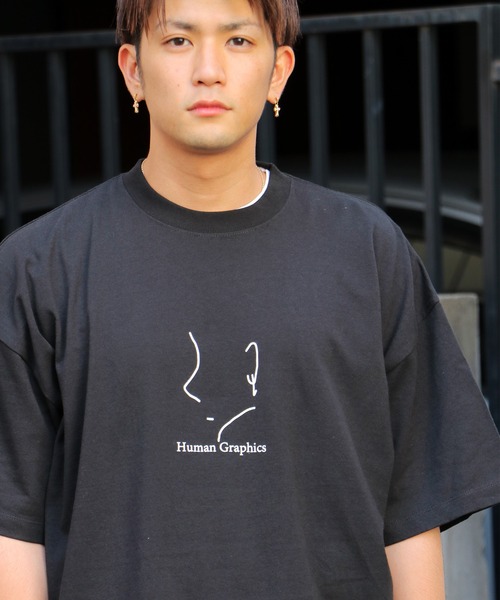 NO NEED(ノーニード)の「【Human Graphics】×【NO NEED】ビッグシルエットロゴプリントTシャツ(Tシャツ/カットソー・メンズ・ホワイト/ブラック/パープル/ピンク/ミント・M/L)」の2枚目の写真