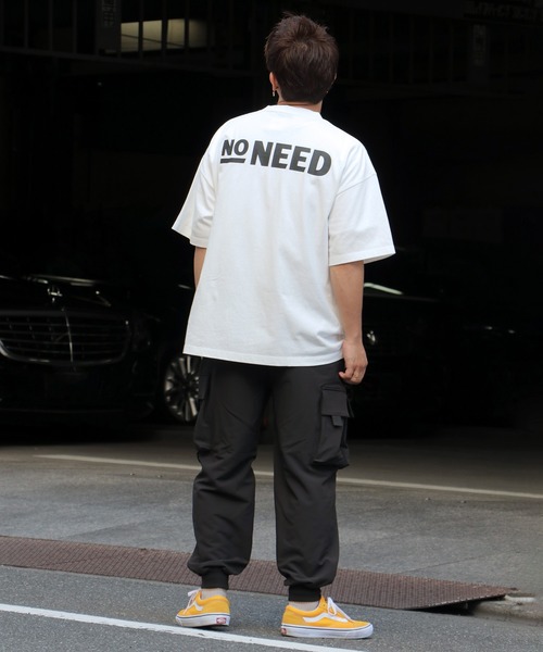 NO NEED(ノーニード)の「【Human Graphics】×【NO NEED】ビッグシルエットロゴプリントTシャツ(Tシャツ/カットソー・メンズ・ホワイト/ブラック/パープル/ピンク/ミント・M/L)」の7枚目の写真