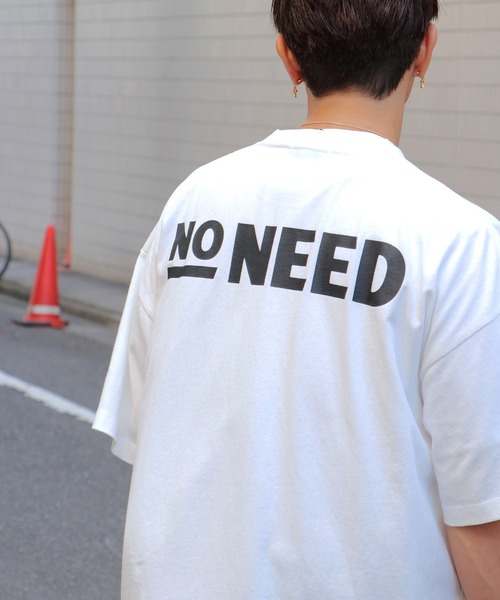 NO NEED(ノーニード)の「【Human Graphics】×【NO NEED】ビッグシルエットロゴプリントTシャツ(Tシャツ/カットソー・メンズ・ホワイト/ブラック/パープル/ピンク/ミント・M/L)」の11枚目の写真