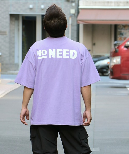 NO NEED(ノーニード)の「【Human Graphics】×【NO NEED】ビッグシルエットロゴプリントTシャツ(Tシャツ/カットソー・メンズ・ホワイト/ブラック/パープル/ピンク/ミント・M/L)」の14枚目の写真