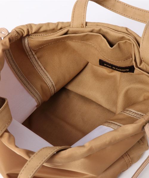 RAG MACHINE（ラグマシーン）の「【RAG MACHINE】コンビ巾着ショルダーバッグ（ショルダーバッグ・レディース・ネイビー/ベージュ・ONE SIZE）」の5枚目の写真
