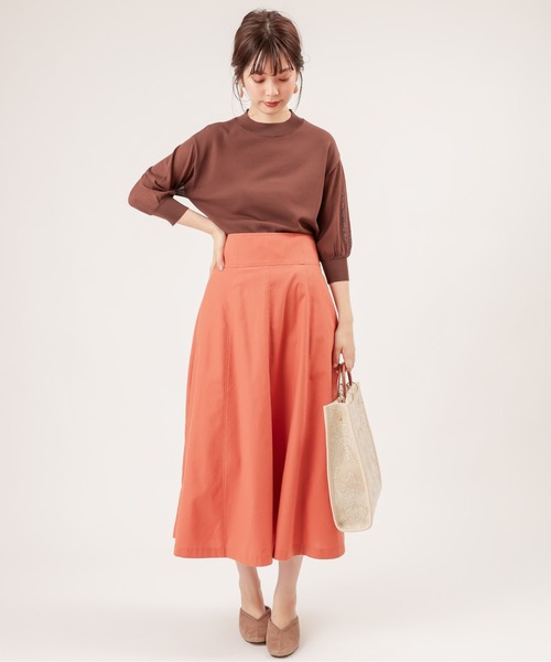 natural couture(ナチュラルクチュール)の「袖シアーシンプルプチハイ(ニット/セーター・レディース・ブラック/ブラウン/ピンク/グリーン/アイボリー・FREE)」の10枚目の写真
