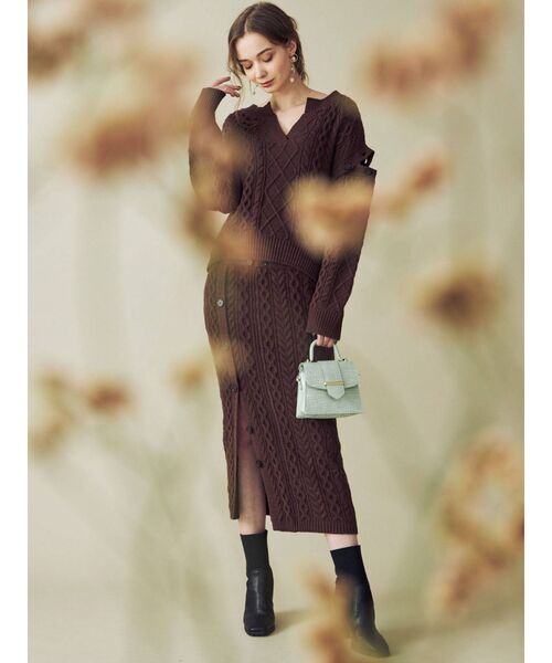 MERCURYDUO(マーキュリーデュオ)の「クロコ型押しミニバッグ(ハンドバッグ・レディース・ミント/ブラウン・FREE)」の6枚目の写真