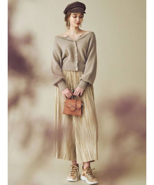 MERCURYDUO(マーキュリーデュオ)の「クロコ型押しミニバッグ(ハンドバッグ・レディース・ミント/ブラウン・FREE)」の5枚目の写真