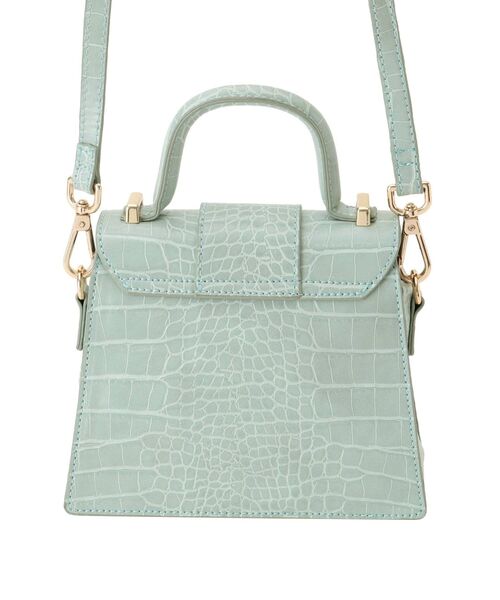 MERCURYDUO(マーキュリーデュオ)の「クロコ型押しミニバッグ(ハンドバッグ・レディース・ミント/ブラウン・FREE)」の11枚目の写真
