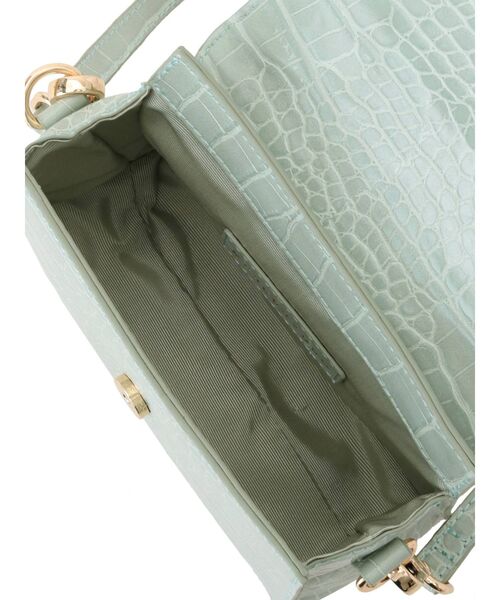 MERCURYDUO(マーキュリーデュオ)の「クロコ型押しミニバッグ(ハンドバッグ・レディース・ミント/ブラウン・FREE)」の12枚目の写真