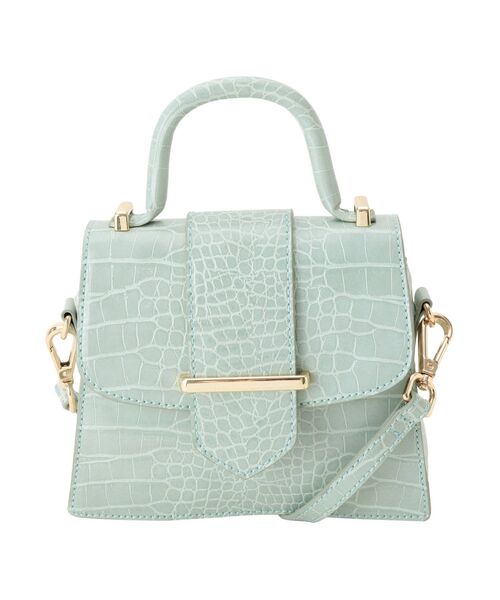 MERCURYDUO(マーキュリーデュオ)の「クロコ型押しミニバッグ(ハンドバッグ・レディース・ミント/ブラウン・FREE)」の17枚目の写真