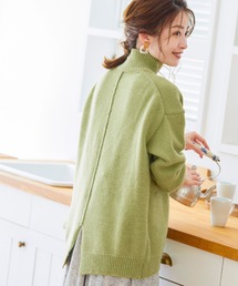 【洗える】後ろ姿で魅せるバックポインテルニット