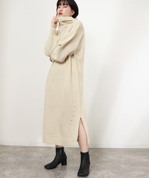 【 ZOZO限定 】タートルネック ニットワンピース・・