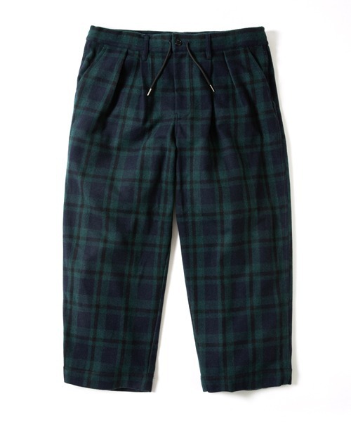 68&brothers（シックスティエイトアンドブラザーズ）の「Plaid 2Tuck Wide Pants（スラックス・メンズ・ブラック系その他/ブラック×ホワイト・SMALL/X-LARGE/LARGE/MEDIUM）」の2枚目の写真