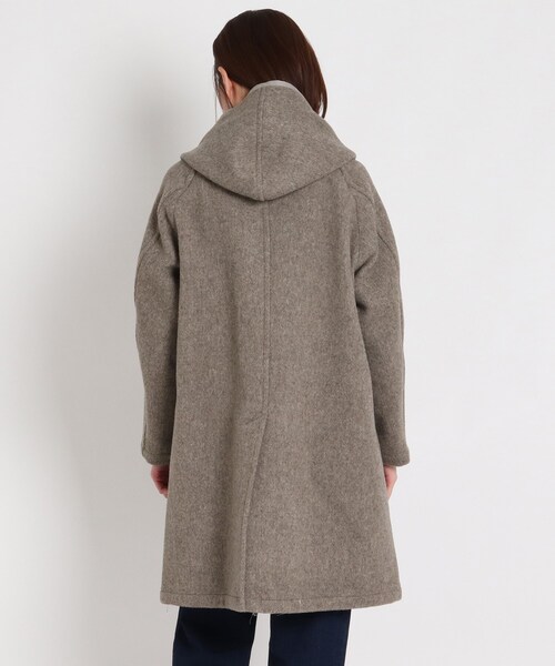 ダントン　ロングコート　ウールモッサフーテッドコート　フード取り外し可　Ｍ 美品ダントン ウールモッサコート ロングコート フー