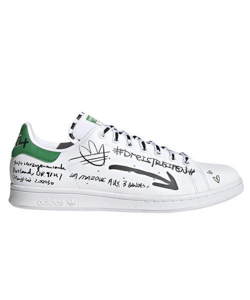 adidas stan smith white & green shoes