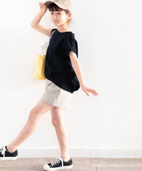 classicalelf（クラシカルエルフ）の「≪キッズ≫綿100％ 上質コットン。大人映えフレンチタックプルオーバー（Tシャツ/カットソー・キッズ・ベージュ/ブラック/ホワイト・140/130/150/160）」の3枚目の写真