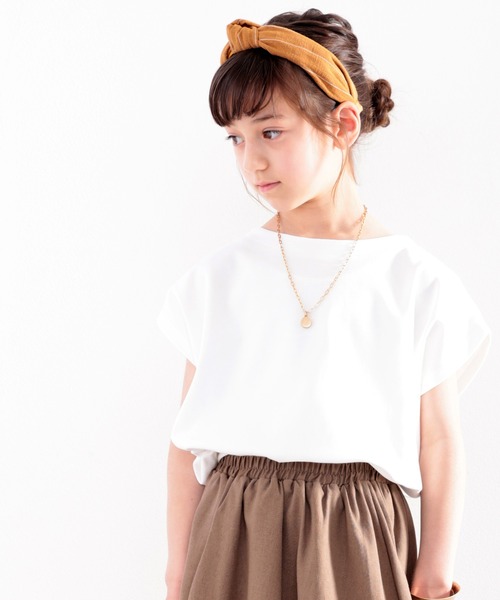 classicalelf（クラシカルエルフ）の「≪キッズ≫綿100％ 上質コットン。大人映えフレンチタックプルオーバー（Tシャツ/カットソー・キッズ・ベージュ/ブラック/ホワイト・140/130/150/160）」の10枚目の写真