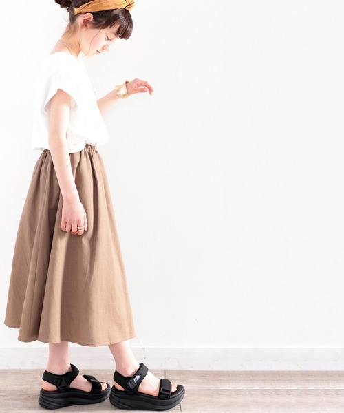 classicalelf（クラシカルエルフ）の「≪キッズ≫綿100％ 上質コットン。大人映えフレンチタックプルオーバー（Tシャツ/カットソー・キッズ・ベージュ/ブラック/ホワイト・140/130/150/160）」の12枚目の写真